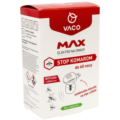 Elektro + płyn na komary 60 nocy 45 ml VACO MAX