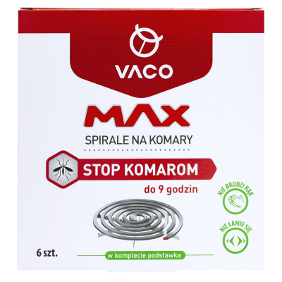 Spirale na komary MAX nie łamią się 6 sztuk VACO