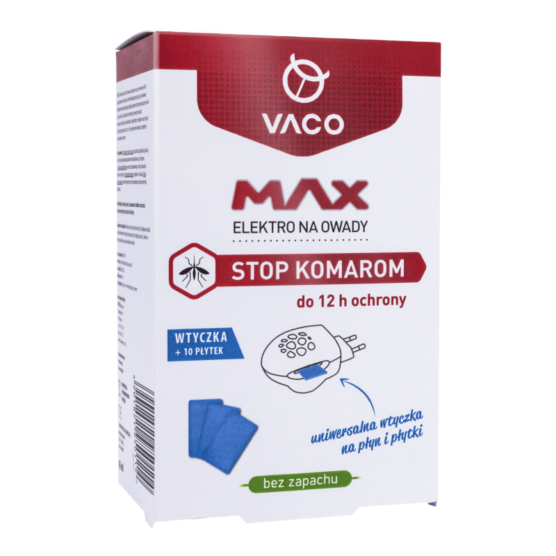 Elektro + płytki na komary 10 sztuk VACO MAX Elektro + płytki na komary 10 sztuk VACO MAX