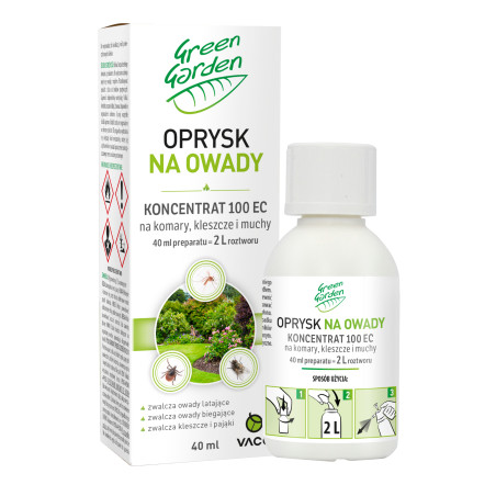 Koncentrat 100 EC do oprysku na komary, kleszcze i muchy 40 ml VACO GREEN GARDEN