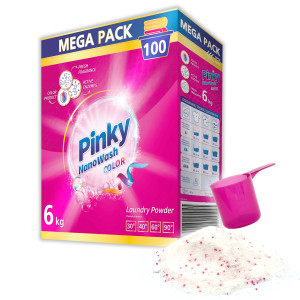 Pinky NanoWash Color - Proszek do prania tkanin kolorowych (100 prań) 6kg