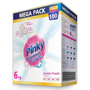 PINKY NanoWash Universal - Proszek do prania uniwersalny (100 prań) 6kg