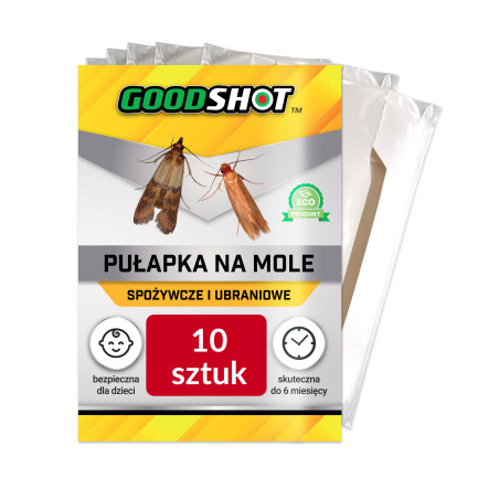 10x Pułapka na Mole Spożywcze i Odzieżowe 2w1 FeromonyMax GOODSHOT