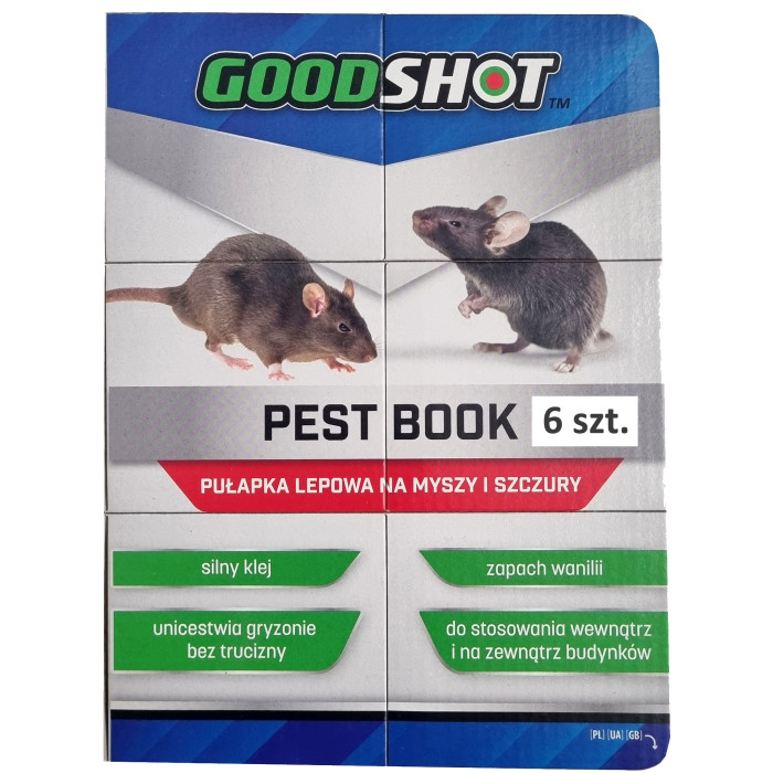 6x Pułapka na Myszy Szczury Lep na Myszy Szczury Ultra Mocny PestBook 31,5x21x1cm GOODSHOT 6x Pułapka na Myszy Szczury Lep na Myszy Szczury Ultra Mocny PestBook 31,5x21x1cm GOODSHOT