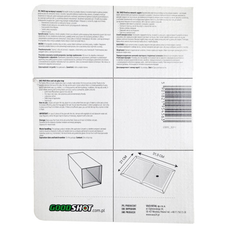 6x Pułapka na Myszy Szczury Lep na Myszy Szczury Ultra Mocny PestBook 31,5x21x1cm GOODSHOT