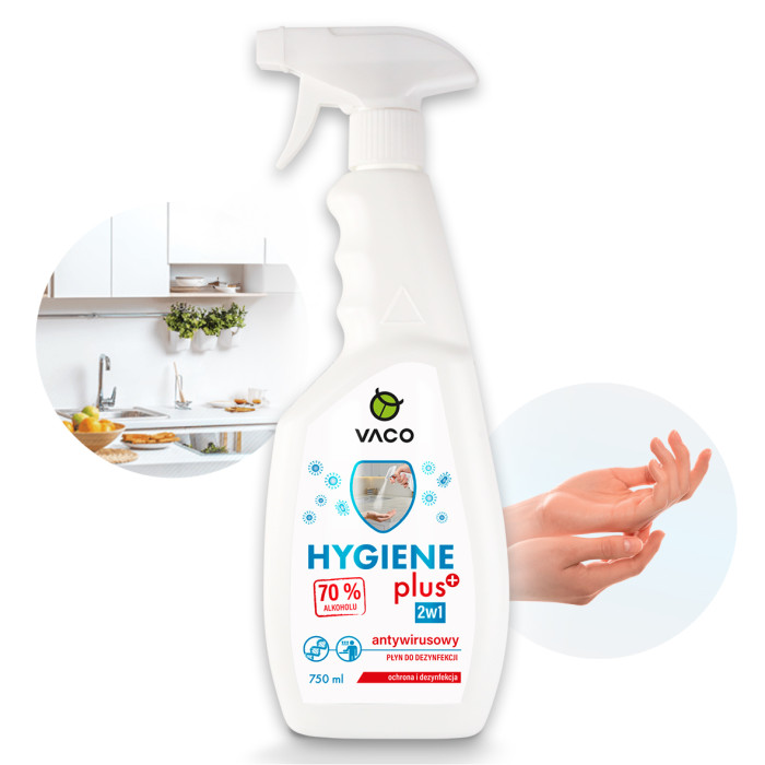 VACO Hygiene PLUS - Płyn do dezynfekcji rąk i powierzchni (trigger) - 750 ml VACO Hygiene PLUS - Płyn do dezynfekcji rąk i powierzchni (trigger) - 750 ml