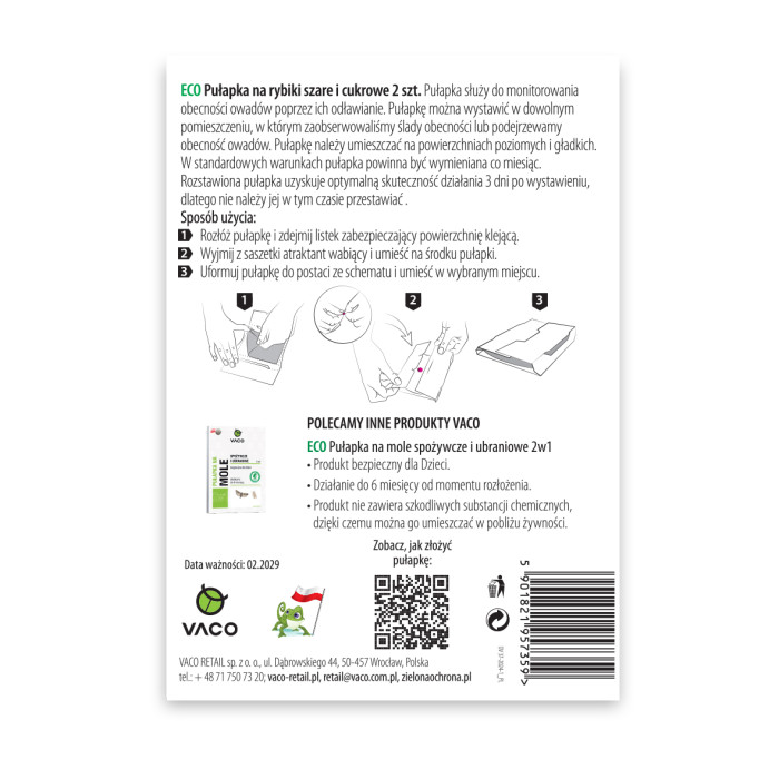 Zestaw na rybiki 4x pułapka na rybiki 1x Preparat na rybiki 250ml VACO