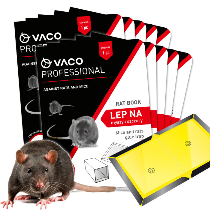10x Lep na myszy i szczury 21x15x1cm RatBook VACO PRO 10x Lep na myszy i szczury 21x15x1cm RatBook VACO PRO