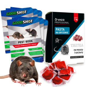 Zestaw Trutka na myszy i szczury 1kg + 6x Ultra Mocny Lep GOODSHOT