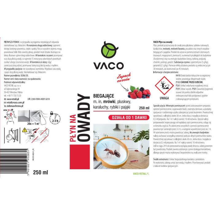 Płyn na wszystkie rodzaje mrówek 250 ml VACO