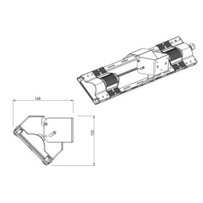 Promiennik Podczerwieni 1800W PETALO 728WRC Z PILOTEM