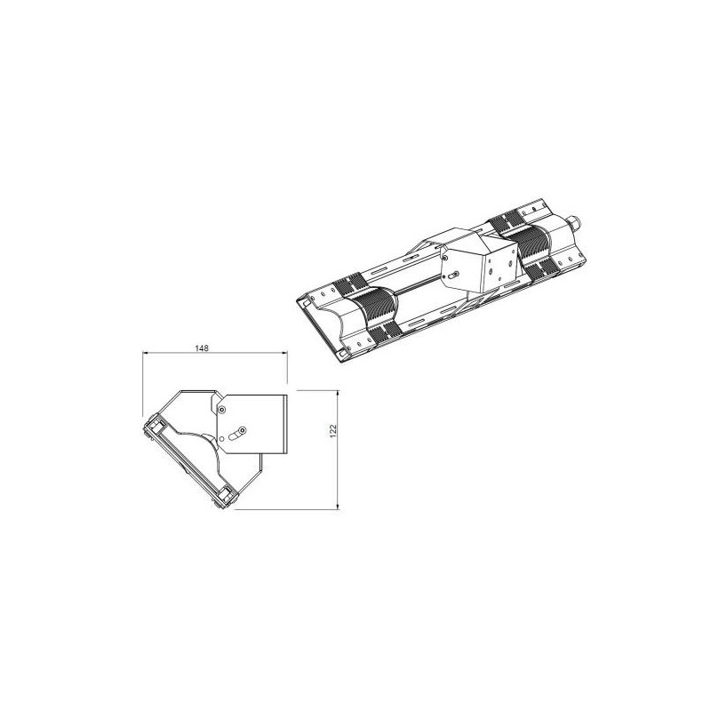 Promiennik Podczerwieni 1800W PETALO 728WRC Z PILOTEM