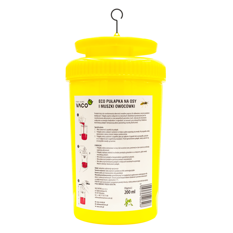 Pułapka na osy, muchy i szerszenie + płyn 200 ml VACO ECO